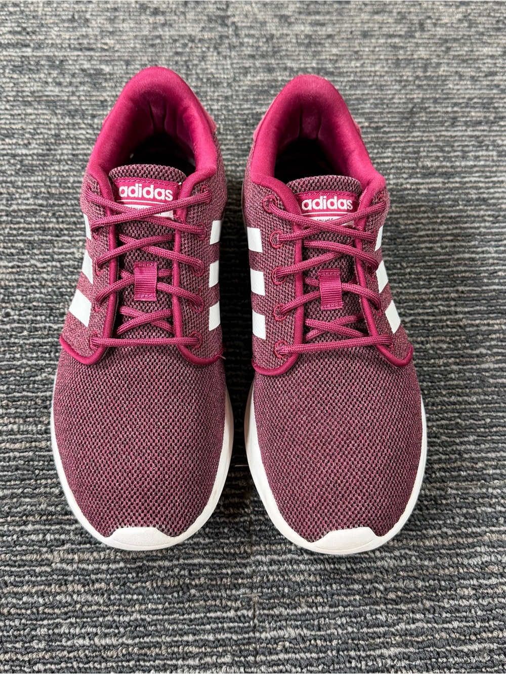 adidas Women’s Cloudfoam QT Racer 7.5 Burgundy Athletic Sneakers